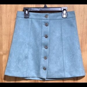 FOREVER 21 BLUE VELOUR WOMEN SKIRT